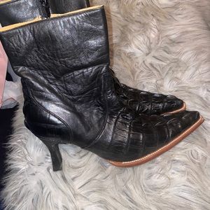 Black Crocodile Boots